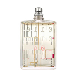 Escentric Molecules - Escentric 04 Parfumflakon mit minimalistischer, geometrischer Gestaltung und transparentem Glas vor weißem Hintergrund