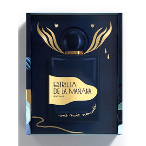 Une Nuit Nomade - Extraits de Voyage - Estrella de la Mañana Parfumflakon in tiefem Blau mit goldener Verzierung in edler Box