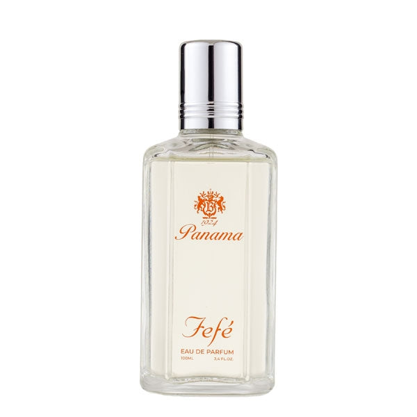 Boellis - Panama 1924 - Fefé Parfumflakon mit klarem Glas und silbernem Verschluss vor weißem Hintergrund