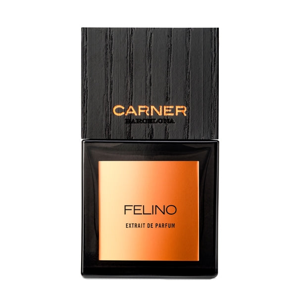 Carner Barcelona - Bestial Collection - Felino Parfum mit schwarzem Flakon und kupferfarbenem Etikett in schlichtem Design