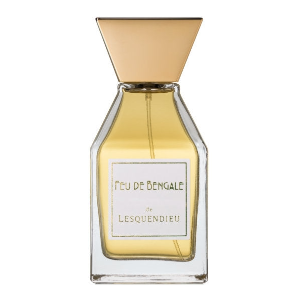 Lesquendieu - Historical Collection - Feu de Bengale zeigt eleganten Flakon mit goldfarbenem Verschluss und schlichtem Etikett