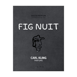 Carl Kling Parfums - Fig Nuit Verpackung mit minimalistischem Gesichtsmotiv in Schwarz-Weiß und schlichtem Schriftzug