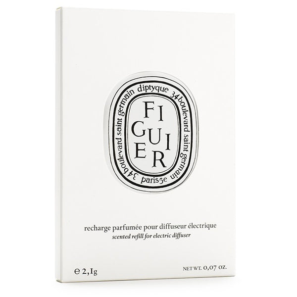 Diptyque - Figuier / Feige - Capsule in schlichter weißer Verpackung mit klassischem ovalem Logo und schwarzer Typografie