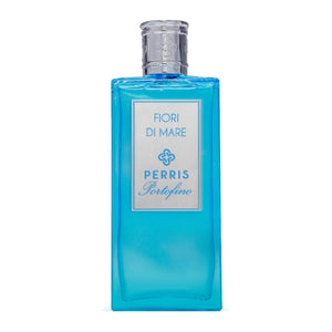 Perris Monte Carlo - Portofino - Fiori di Mare blauer rechteckiger Flakon mit silbernem Verschluss und hellblauem Etikett
