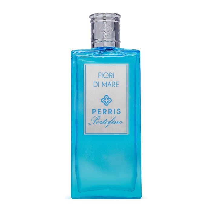 Perris Monte Carlo - Portofino - Fiori di Mare blauer rechteckiger Flakon mit silbernem Verschluss und hellblauem Etikett