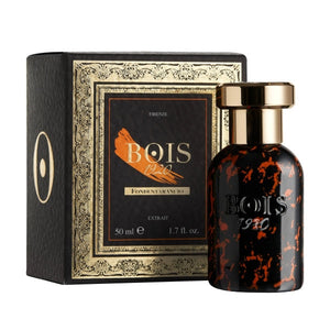 Bois 1920 - Prestige Collection - Fondentarancio Parfumflakon in schwarz-orange mit goldfarbenem Verschluss und eleganter Verpackung
