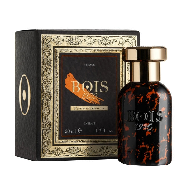 Bois 1920 - Prestige Collection - Fondentarancio Parfumflakon in schwarz-orange mit goldfarbenem Verschluss und eleganter Verpackung
