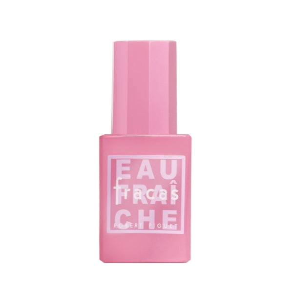 Piguet - Fracas - Eau Fraîche Parfumflakon in elegantem rosa Design mit klarer, moderner Typografie auf Vorderseite