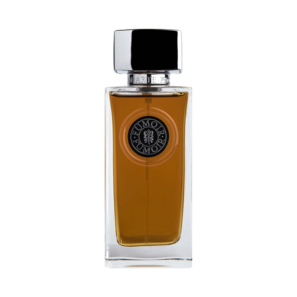Arte Profumi - Fumoir Parfumflakon mit rechteckiger Form und silbernem Deckel, dunkler bernsteinfarbener Duft inside