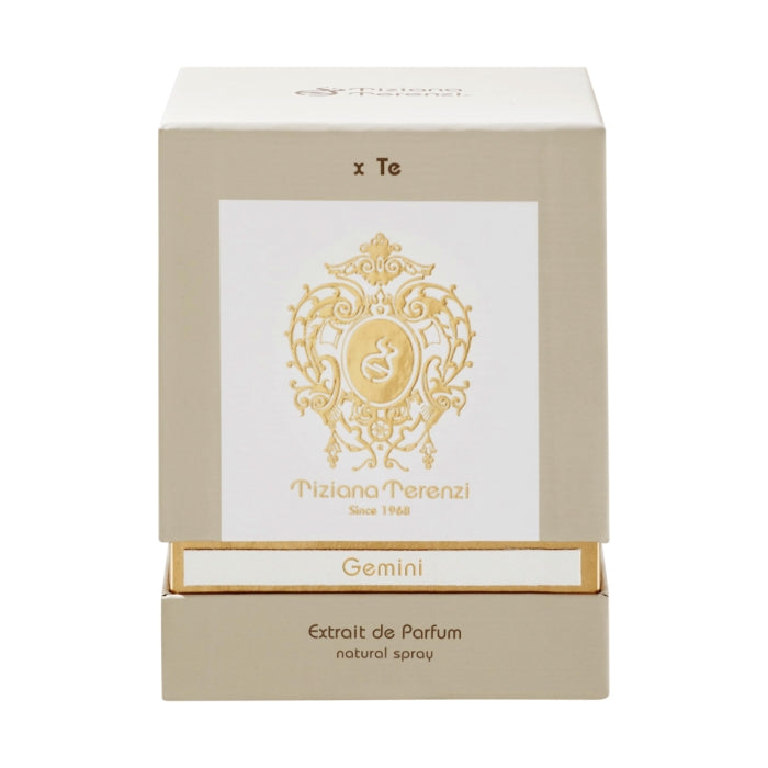 Tiziana Terenzi - Gemini Verpackung mit elegantem goldfarbenem Emblem und cremefarbenem Karton in edlem Design