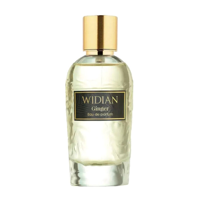Widian - Rose Arabia Collection - Ginger Parfumflakon mit goldfarbenem Verschluss und transparentem, strukturiertem Glas