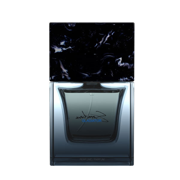 Sora Dora - Gladiator Parfumflakon in elegantem Schwarz mit marmornaher Struktur und klarem Glasdesign