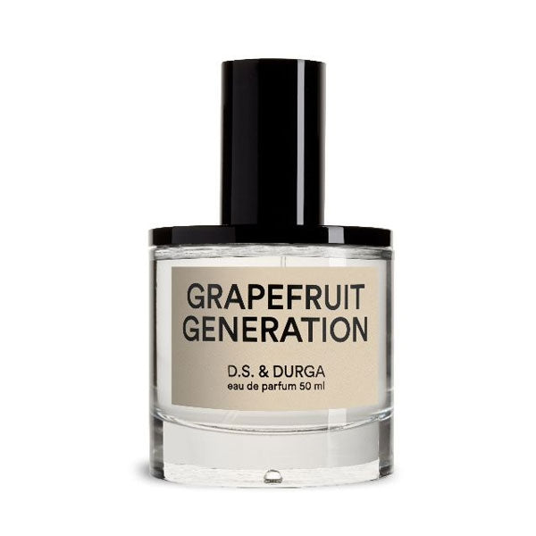 D.S. & Durga - Grapefruit Generation Parfumflakon mit klarem Glas und schlichtem Etikett vor weißem Hintergrund