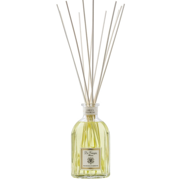 Dr. Vranjes Firenze - Green Flowers - Diffusor mit herrlich frischem Duft aus Zitronenblüten, Jasmin und grünem Tee in Glasflasche