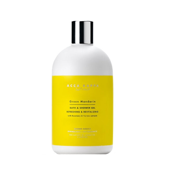 Acca Kappa - Green Mandarin - Bath & Shower Gel mit erfrischender Wirkung durch Rosmarin- und Schafgarbe-Extrakte