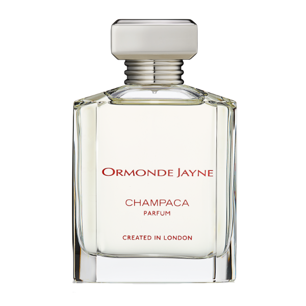 Ormonde Jayne - Champaca Parfümflakon mit klarem Glas und zart hellorangem Inhalt im minimalistischen Design