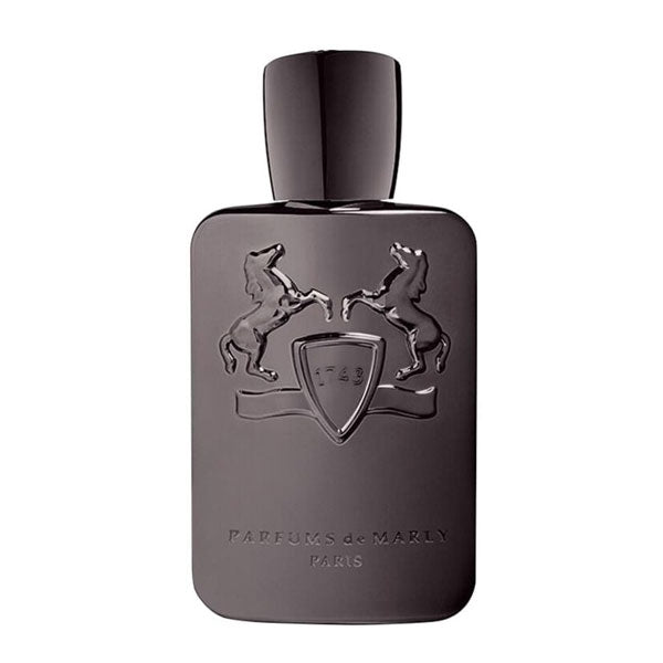 Parfums de Marly - Herod Parfumflakon in dunklem Design mit erhabenen Hengstprägungen und edlem, minimalistischen Stil