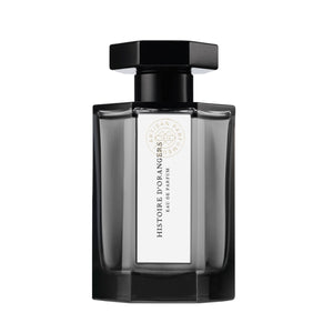 L'Artisan Parfumeur - La Collection - Histoire d'Orangers Parfumflakon in elegantem Schwarz mit weißem Etikett vor weißem Hintergrund