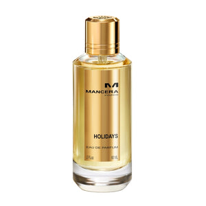Mancera - Holidays Eau de Parfum in schlichtem, edlem Flakon mit goldfarbenem Akzent und warmem Duftinhalt