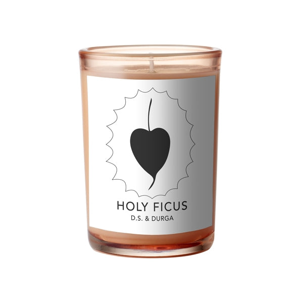 D.S. & Durga - Holy Ficus - Duftkerze mit schlichtem Blattmotiv und ruhiger, spiritueller Ausstrahlung im Glas