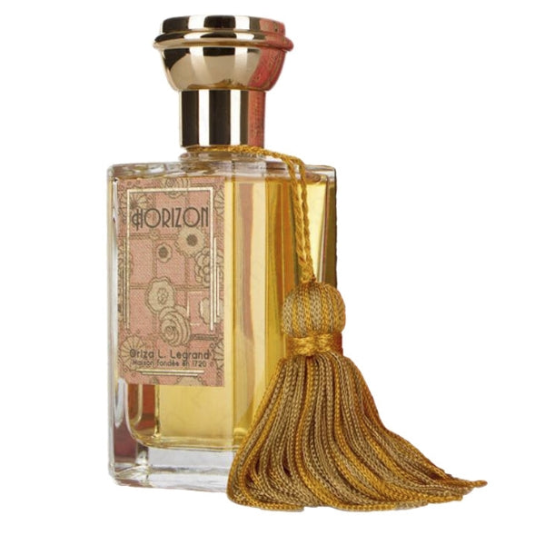 Oriza L. Legrand - Horizon eleganter Parfumflakon mit goldenem Quast und dekorativem, exotisch inspiriertem Etikett