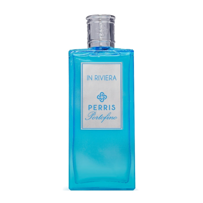 Perris Monte Carlo - Portofino - In Riviera klarer blauer Flakon mit silbernem Verschluss und elegantem Etikett