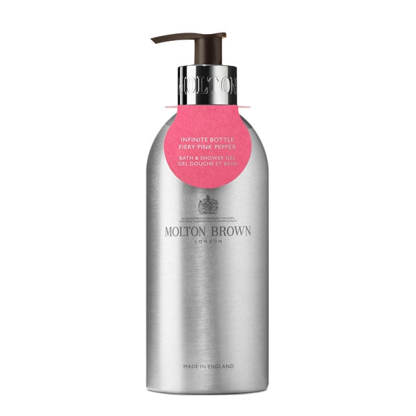 Molton Brown - Fiery Pink Pepper Bath & Shower Gel - Infinite Bottle im eleganten recycelten Aluminiumspender