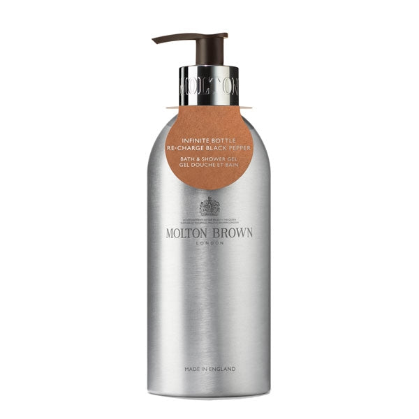 Molton Brown - Re-charge Black Pepper Bath & Shower Gel - Infinite Bottle aus wiederverwendbarem Aluminiumflakon