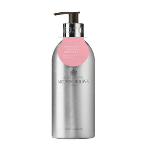Molton Brown - Delicious Rhubarb & Rose Bath & Shower Gel - Infinite Bottle mit fruchtigem Rhabarber und zarter Vanille in edler Aluminiumflasche