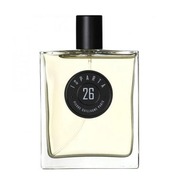 Pierre Guillaume - Isparta No. 26 Parfumflakon mit klarem Glas und schlichtem schwarzem Etikett in moderner Form