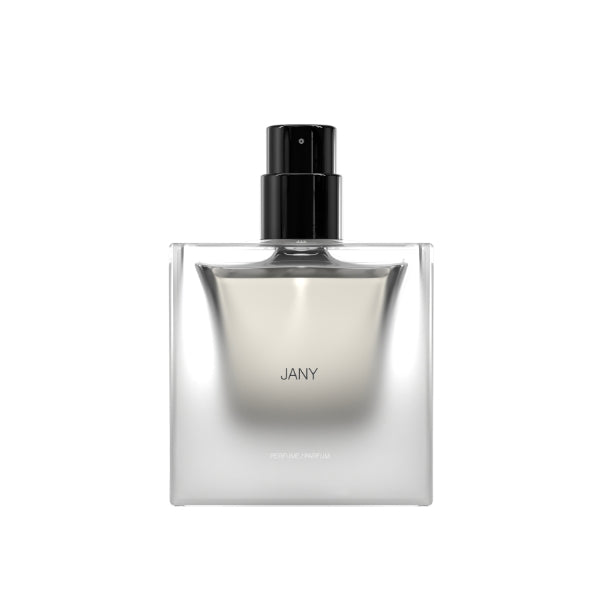 Sora Dora - White Collection - Jany klarer quadratischer Flakon mit mattem Glas und schwarzem Sprühkopf