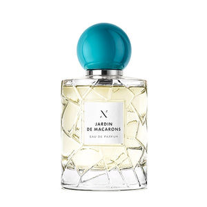 Les Sœurs de Noé - Jardin de Macarons Parfumflakon mit markant facettiertem Glas und türkisfarbenem kugelförmigem Verschluss