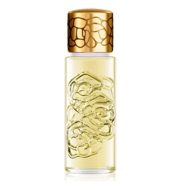 Houbigant - Quelques Fleurs - Jardin Secret Parfumflakon mit goldfarbenem Verschluss und floralem Relief vor weißem Hintergrund