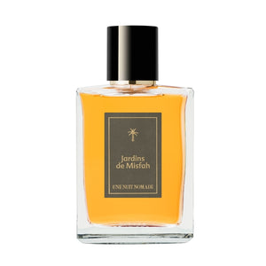 Une Nuit Nomade - Une Nuit a Oman - Jardins de Misfah Parfumflakon mit bernsteinfarbener Flüssigkeit und schwarzem Verschluss