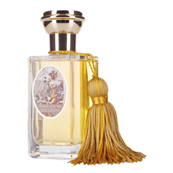 Oriza L. Legrand - Jardins d’Armide Parfumflakon mit goldenem Quast und kunstvollem Renaissance-Motivetikett