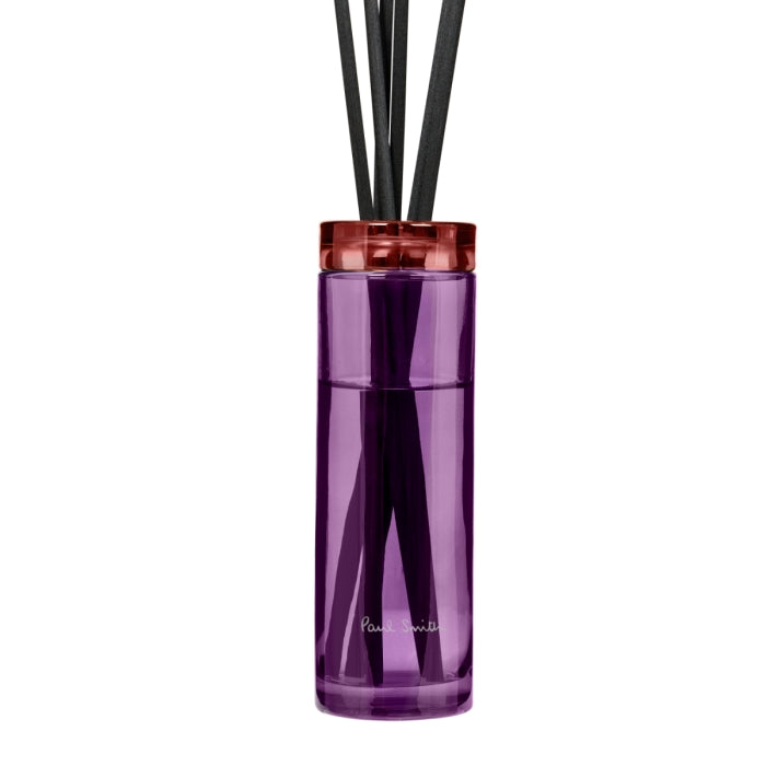 Paul Smith - Jasmine - Diffusor in violettem Glas mit rotem Deckel und schwarzen Duftstäbchen für blumige Raumdüfte