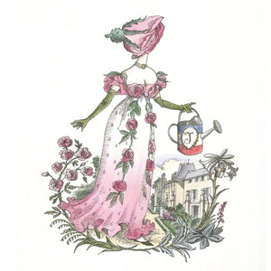 Trudon - Joséphine - Duftkerze mit floraler Anmutung und malerischem Gartenmotiv des Château de Malmaison