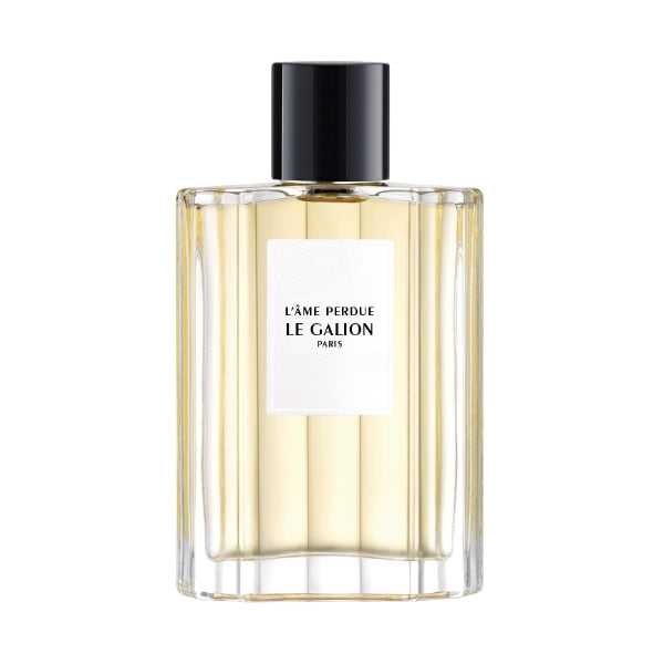 Le Galion - L'Âme Perdue Parfumflakon mit klarer Form und schwarzem Verschluss vor weißem Hintergrund