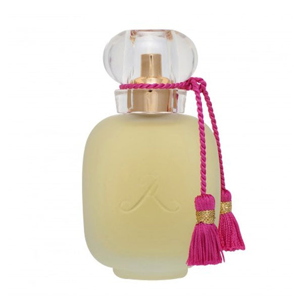 Parfums de Rosine - La Rose de Rosine mattierter Parfumflakon mit goldfarbenem Zerstäuber und pinkfarbener Quaste im eleganten Design