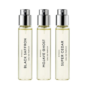 Byredo - La Sélection Boisée - Discovery Set mit drei eleganten Parfum-Sprays Black Saffron, Mojave Ghost und Super Cedar