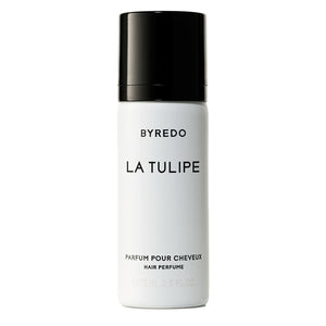 Byredo - La Tulipe - Hair Perfume in minimalistischer weißer Flasche mit schwarzem Deckel für duftendes Haar