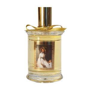 Parfums MDCI Paris - Masterpiece Collection - L'Aimée Parfumflakon mit elegantem Bildmotiv und goldfarbenem Verschluss