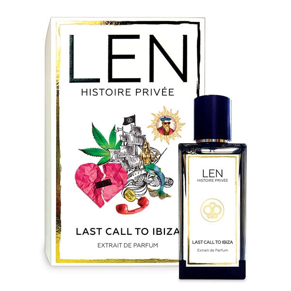LEN - Histoire Privée - Last Call to Ibiza Parfumflakon mit künstlerischer Illustrationsverpackung in edlem Design