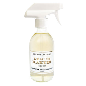 Jardins d'Écrivains - L'Eau de Kakuzo Raumspray mit klarem Glas und weißem Zerstäuber für eine Duftzeremonie