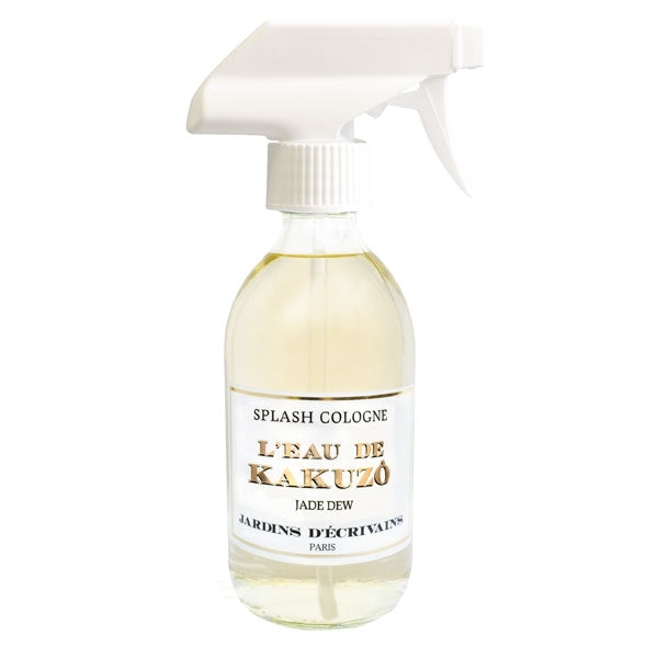 Jardins d'Écrivains - L'Eau de Kakuzo Raumspray mit klarem Glas und weißem Zerstäuber für eine Duftzeremonie