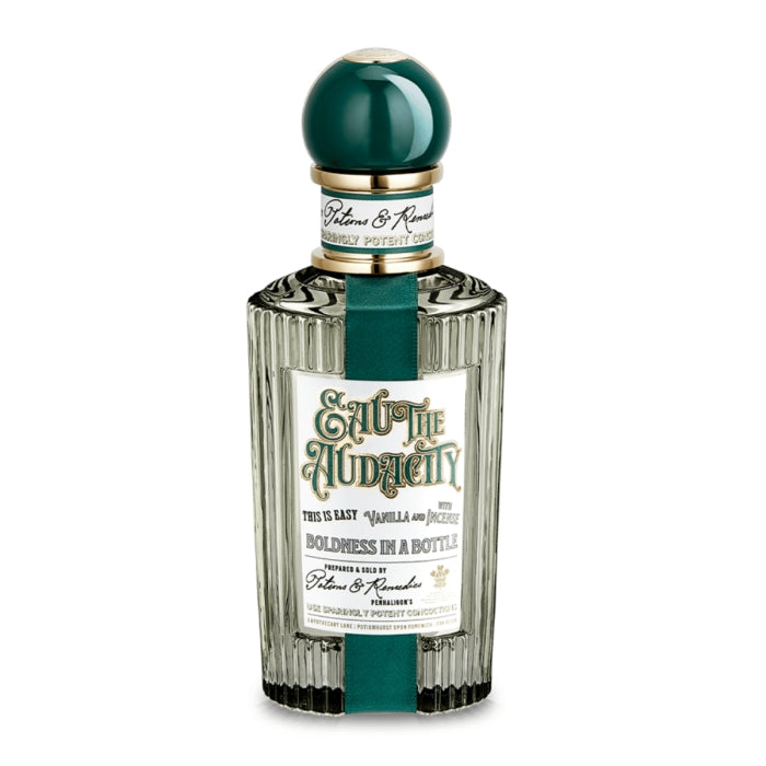 Penhaligon's - Potions & Remedies - Eau the Audacity Flakon mit elegantem grünen Verschluss und goldener Umrahmung