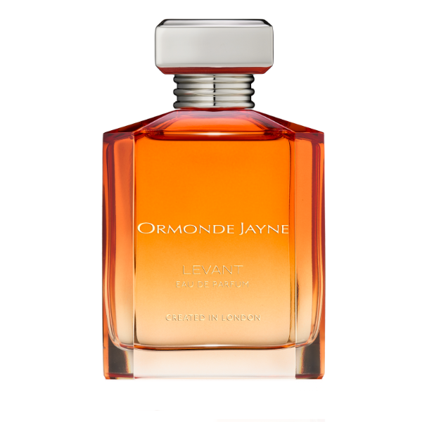 Ormonde Jayne - Levant Parfümflakon mit klar-orangefarbenem Glas und rechteckigem silbernem Verschluss in elegantem Design