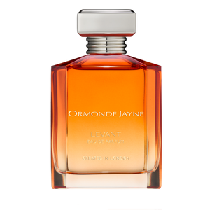 Ormonde Jayne - Levant Parfümflakon mit klar-orangefarbenem Glas und rechteckigem silbernem Verschluss in elegantem Design
