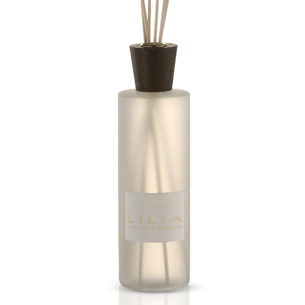 LINARI - Lilia - Diffusor mit stilvoller mattierter Flasche, Holzverschluss und frischem Bouquet aus Bergamotte