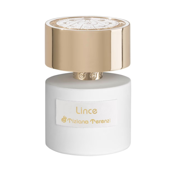 Tiziana Terenzi - Luna Collection - Lince Parfumflakon mit weißem Flakon und goldenem Deckel, elegant und modern gestaltet